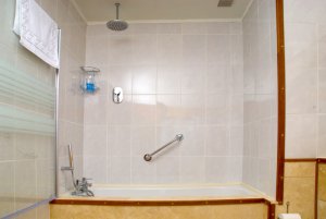 The bath with shower